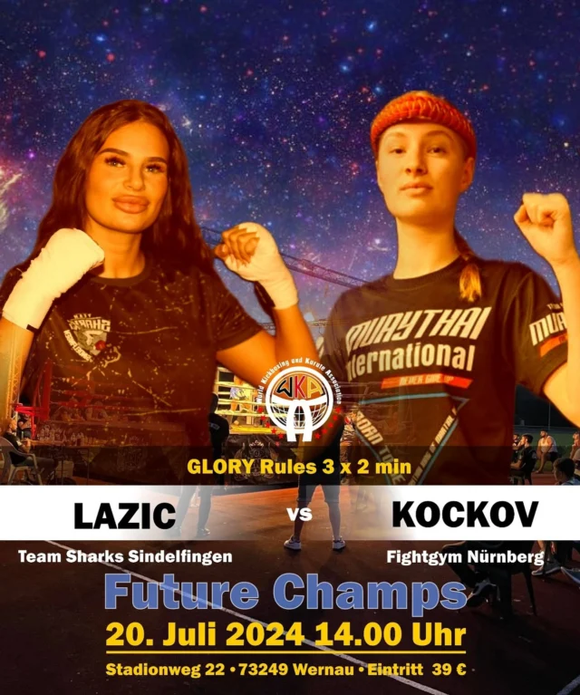 Future Champs 
Unsere Fighterin Juliane @_amoalleramos_ kämpft am 20.07 bei der Future Champs in Wernau.
K-1 Damen -60 Kg 🔥 Ready to Fight!

#kickboxing #k1kickboxing #girlspower #sindelfingen #07031