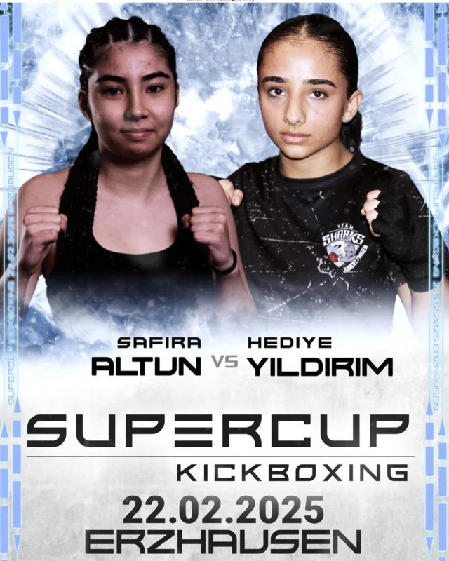 💥 Ready for the Title 💥
Am 22.02.25 steigt unsere Nachwuchsfighterin Hediye Yildirim @hxdos_02 in den Ring und kämpft um den Jugend WM Titel Girls -48Kg K-1.

#kickboxing #k1kickboxing #girlspower #fighter #titlefight #sindelfingen #07031